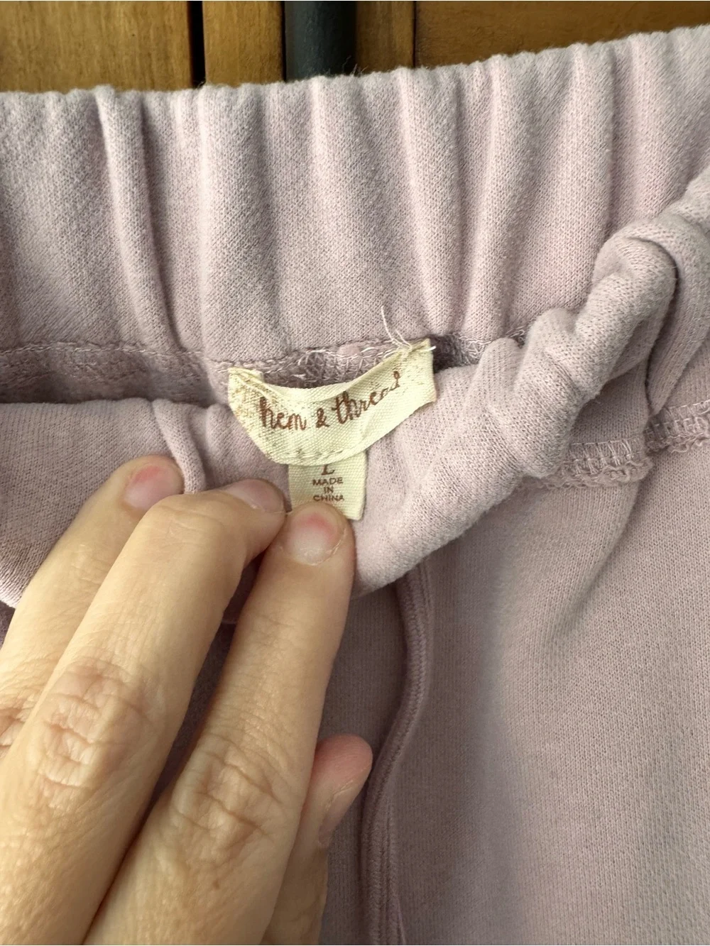 Hem & Thread Pink Drawstring Joggers - Picture 6 of 7